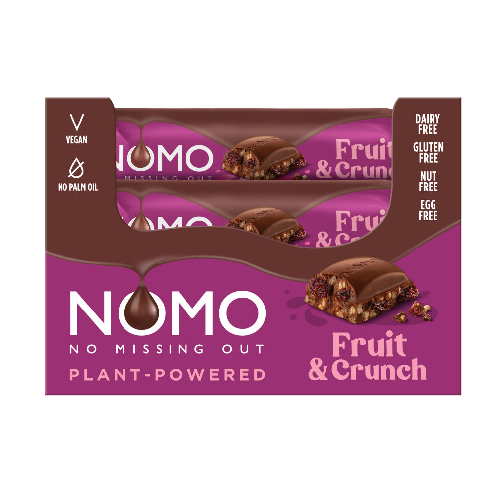 NOMO Fruit & Crunch 32G Case of 24 Bars GoodiBox