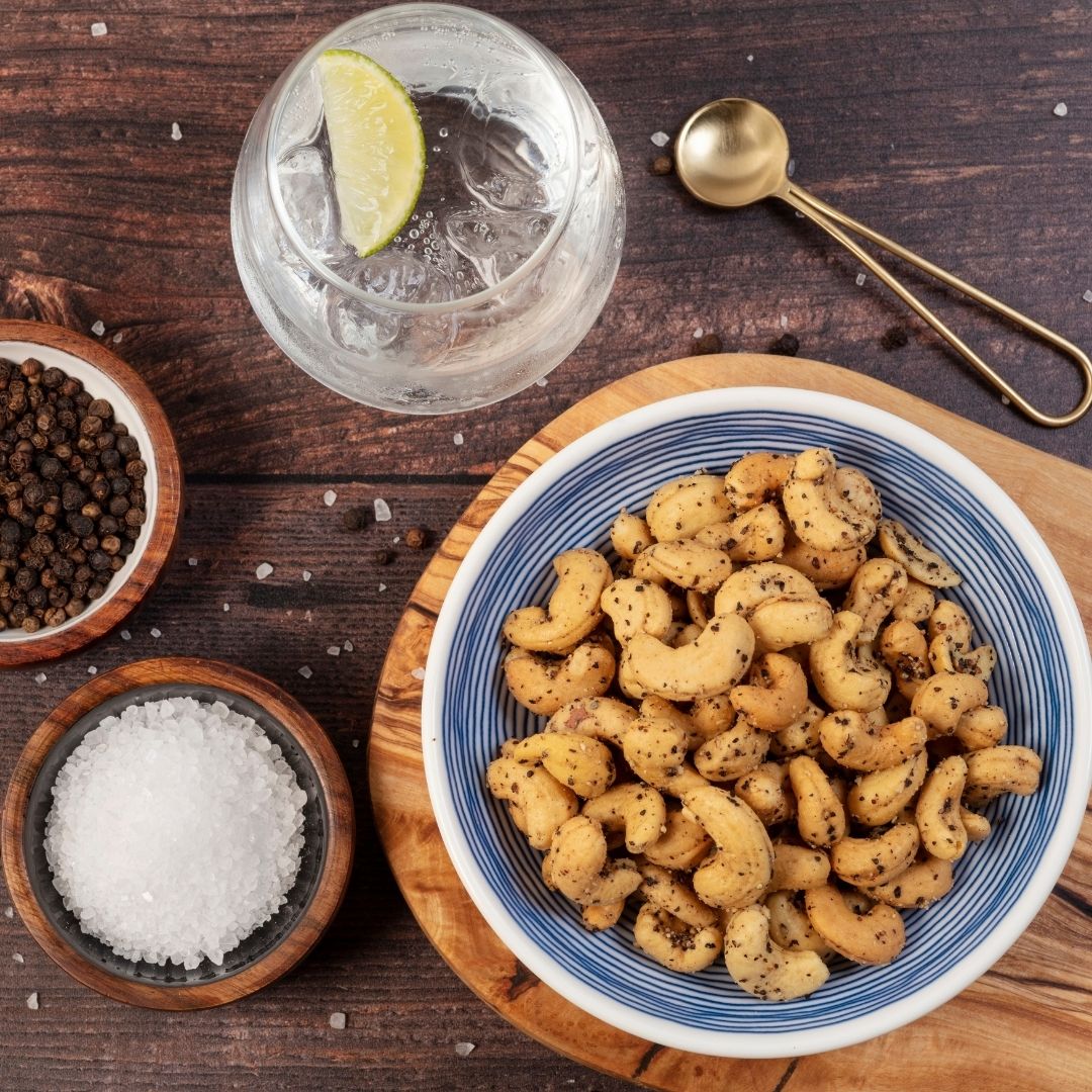 Sea Salt & Black Pepper Cashews (1kg x 3) GoodiBox
